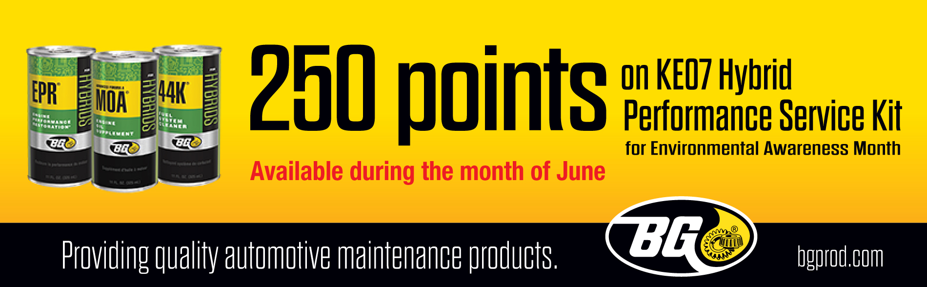 Earn 250 points on BG's KE07 Hybrid Performance Service Kit